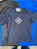 Babyshirt mit Vereinslogo blau